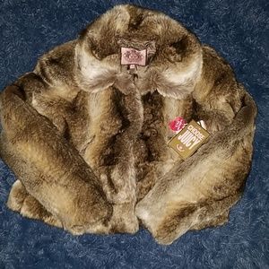 Juicy Couture Brown Faux Fur Jacket
